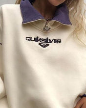 Load image into Gallery viewer, Colorblock Embroidery Long Sleeve Loose Sweatshirts