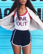 Load image into Gallery viewer, Printing Color Block Tanks Bodysuit Swimsuit