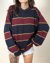 Load image into Gallery viewer, Striped Colorblock Long Sleeve Sweater