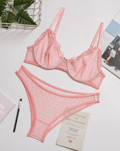 Load image into Gallery viewer, Solid Strap Yarn Splicing Bra Sets