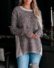 Load image into Gallery viewer, Colorblock Long Sleeve Knit Casual Sweater