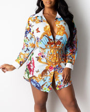 Load image into Gallery viewer, Butterfly Print Long Sleeve Loose Blosue