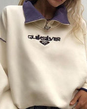 Load image into Gallery viewer, Colorblock Embroidery Long Sleeve Loose Sweatshirts