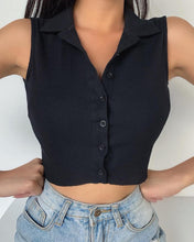 Load image into Gallery viewer, Solid Sleeveless Skinny Drawstring Knitted Tanks