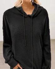 Load image into Gallery viewer, Solid Color Long Sleeve Hooded Sweatshirt