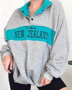 Printing Long Sleeve Loose Sport Sweatshirt