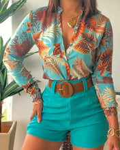 Load image into Gallery viewer, Floral Long Sleeve Loose Blouse
