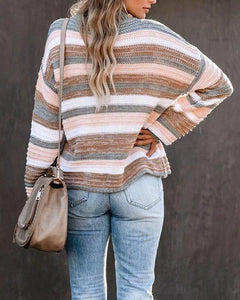 Stitching Long Sleeve Loose Sweater