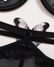 Load image into Gallery viewer, Solid Yarn Splicing Butterfly Decoration Bra Sets
